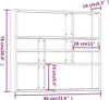 vidaXL Scaffale a muro in rovere fumé 90x16x78 cm Materiale Anteprima dell’immagine prodotto 12