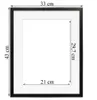 ITALIA – Schwarz – Bilderrahmen 30×40 cm mit Passepartout Produktbild-Vorschau 2