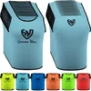 Vorder- und Rückansicht der German Wear 10er-Pack Fußball-Leibchen in Mittelblau, aus atmungsaktivem Air-Mesh mit elastischen Kurzärmeln – leichtes, langlebiges Design für Fußballtraining. Jetzt kaufen! Produktbild-Vorschau