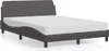 vidaXL Bettgestell "Dover" Grau 120x200 cm Kunstleder Produktbild-Vorschau 1