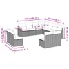 11-tlg. Garten-Sofagarnitur mit Kissen Grau Poly Rattan Produktbild-Vorschau 3