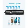 A power bank with its ports visible, shown with icons of devices it can charge. Anteprima dell’immagine prodotto