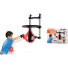 A young boy is shown punching a boxing bag that is attached to a door frame. The product packaging is also visible on the right side of the image. Podgląd zdjęcia produktu