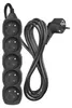 Prodlužovací kabel 3 m / 5 zásuvek / černý / PVC / 1 mm2 Náhľad obrázku produktu