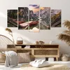 Bild auf Leinwand - Leinwandbild - 5 Teile - Boote Berge Produktbild-Vorschau 7