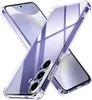 Two transparent phone cases are shown overlapping each other, with a purple tint. The cases are designed for a smartphone with a triple camera system. Produktbild-Vorschau