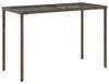 vidaXL Table de jardin avec plateau en verre Gris 115x54x74 Voir les images du produit 1