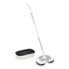 A cordless electric mop and its cleaning bucket are displayed against a white background. Produktbild-Vorschau