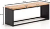 Banc en bois massif FineBuy 120 cm en acacia - Banc pour Voir les images du produit 3