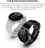 Two smartwatches, one silver and one black, are shown against a white background. Text describes the call and information reminder features. Náhled obrázku produktu
