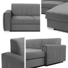 Collage of different views of a gray sectional sofa. Náhľad obrázku produktu
