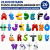 wiztex Alpha Bet Lore sleutelhanger set - Draagbare, zachte Productafbeelding-voorbeeld 2