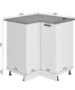 Belini Unterschrank Küche, Küchenunterschrank 90 cm Breite. Produktbild-Vorschau 3