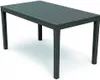 Gartentisch 138x80cm Holz-Optik Kunststoff Terrasse Anthrazit rechteckig Balkon Produktbild-Vorschau