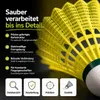 6 gele federbals voor badminton, geschikt voor training en Productafbeelding-voorbeeld 4