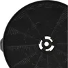 Close-up view of a black charcoal filter for a range hood. Produktbild-Vorschau