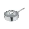 Patelnia do duszenia z pokrywką szklaną 28 cm, polerowana - Podgląd zdjęcia produktu 1