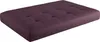 A tufted purple cushion or mattress is shown from a slightly elevated side angle against a white background. Produktbild-Vorschau