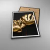 Gerahmtes Poster - Schwarzer Rahmen - Golden Blätter Produktbild-Vorschau 3