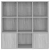 vidaXL Knihovna Grey Sonoma 98x30x98 cm Náhled obrázku produktu 3
