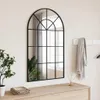 vidaXL Specchio da parete nero 60x100 cm Ferro curvo Anteprima dell’immagine prodotto 2
