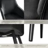 Chaise MARILYN Effet Velours Style Scandinave - noir, par Voir les images du produit 5