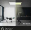 A split image showing a modern dining area on the left and a kitchen area with a person walking on the right, both illuminated by a ceiling light. Náhľad obrázku produktu