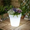 2x LED Solarleuchte, Blumentopf, weiß-satiniert, 17 cm Produktbild-Vorschau 3