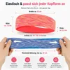 Sport Stirnband 3er Set Pink Blau Schwarz– rutschfest, Produktbild-Vorschau 6