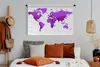 MuchoWow® Wandteppich Wandbehang Weltkarte - Einfach - Produktbild-Vorschau 4