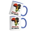 Proud of my roots Tasse blau Frauenmotiv Geschenkidee Produktbild-Vorschau 2