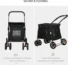 PawHut Hundewagen, faltbarer Hundebuggy, Hundetrolley mit Produktbild-Vorschau 6