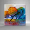 Wanduhr - Quadrat - Glasuhr - Bäume Wiese Sommer - 30x30cm Produktbild-Vorschau 3