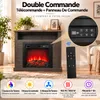 HOMAVO Cheminée électrique grise 18 pouces avec meuble 900 Voir les images du produit 4