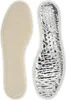 Two insoles are shown laid flat against a white background. One insole is beige and fuzzy on top, while the other has a silver, textured underside. Anteprima dell’immagine prodotto