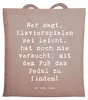 Mr. & Mrs. Panda Uni Tasche Spruch Klavier Herausforderung Produktbild-Vorschau 1