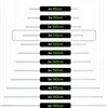 A list of different sizes of a product, indicated by text labels. Anteprima dell’immagine prodotto