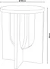 A line drawing of a round side table with dimensions indicated. Produktbild-Vorschau