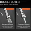 A split image showing two modes of a kitchen faucet spray head: shower mode and bubble mode. Náhľad obrázku produktu