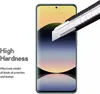 A smartphone screen protector is being tested for hardness with a utility knife. Produktbild-Vorschau