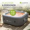 Juskys® Whirlpool SpaLuxe inkl. LED-Beleuchtung Grau/Blau - Produktbild-Vorschau 7