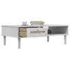 Couchtisch SENJA Rattan-Optik Weiß 100x55x33 cm Kiefernholz Produktbild-Vorschau 4