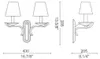 Ideal Lux PEGASO AP2, Oberfläche, 2 Glühbirne(n), E14, Produktbild-Vorschau 6