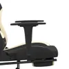 Gaming-Stuhl mit Massage & Fußstütze Schwarz und Creme Produktbild-Vorschau 10