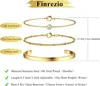 Damen Gold Armband Set 14 Karat Edelstahl Stil A: 3 Produktbild-Vorschau 5