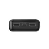 The image shows the ports of a black power bank against a white background. Náhľad obrázku produktu