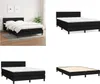 vidaXL Boxspringbett mit Matratze Schwarz 140x200 cm Stoff Produktbild-Vorschau 1