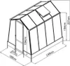 Westmann Aurora 68 Serre avec fondation Anthracite 2,5x2 m Voir les images du produit 7
