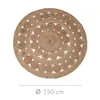 Okrągły dywanik boho 150 cm, ręcznie tkany z juty - Podgląd zdjęcia produktu 10