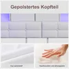 UnboxG Polsterbett 90x200 cm Weiß, Einzelbett als Eckbett Produktbild-Vorschau 10